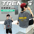 Boys' summer outfit set: new  styles for mid-to-large children - lightweight, sporty, cool, and trendy summer wear
