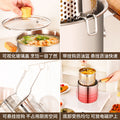 304 stainless steel deep fryer - compact home fryer for small fried foods, skewers, and more - includes filter screen - induction cooker compatible - mini, fuel-efficient fryer