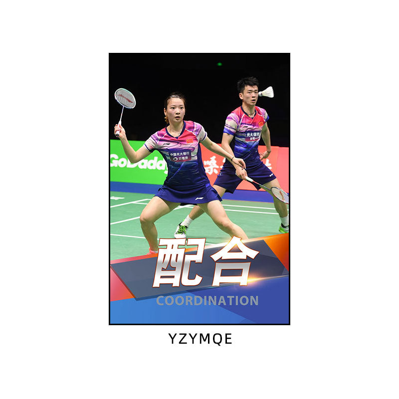 Badminton hall star poster mural Li Zongwei hanging painting ball sports stadium Lin Dan Chen Yufei decorative painting