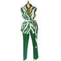 European and american cross-border women's fashion  summer new arrival: elegant blazer collar waist-cinching vest high-waisted pants fashion set
