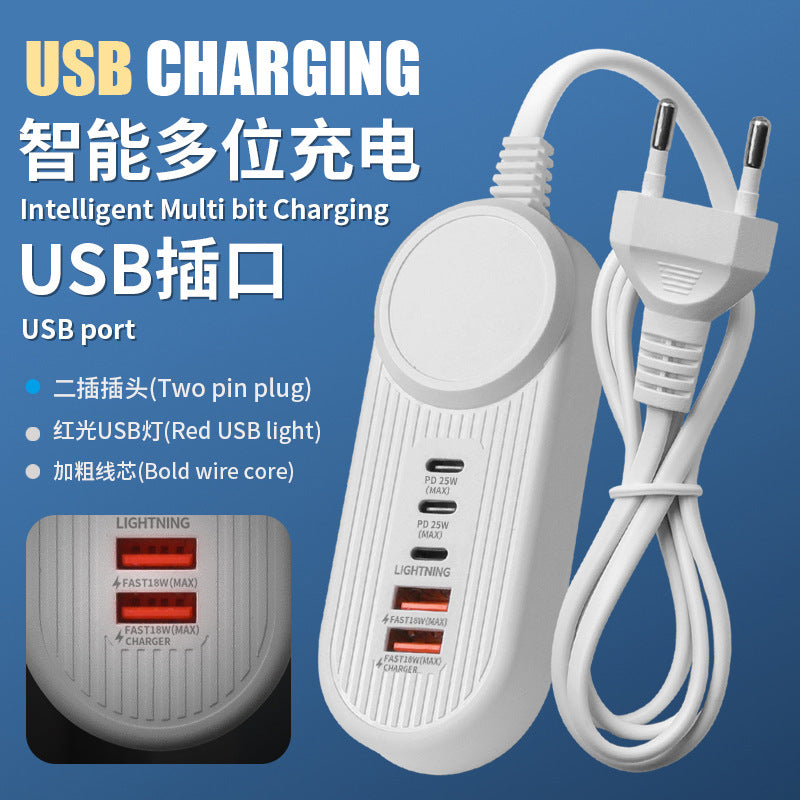 110v usb fast charging power strip - us plug, 5 usb ports, travel adapter for vietnam, southeast asia, thailand, taiwan, and the united states