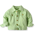 Korean style children's denim jacket, stylish spring new arrivals for boys and girls: cotton casual tops and jackets