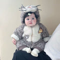 Winter clothing for men and women, baby heattech rompers, baby onesies, thickened newborn cute super cute outing clothes