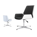 【low back】piano white + black / fixed feet