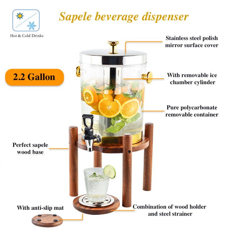 Hot and cold tripod, commercial beverage bucket in restaurant, visual juicer, Shabili base with faucet, juice tripod