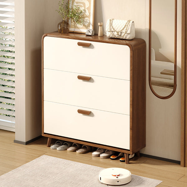 Entry ultra-thin shoe cabinet door household small narrow new 2025 explosion outside the door corridor tipping bucket shoe rack shoe storage