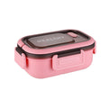 Microwave-safe lunch box with divided compartments, rectangular bento box, portable outdoor plastic meal container for healthy eating and fruit