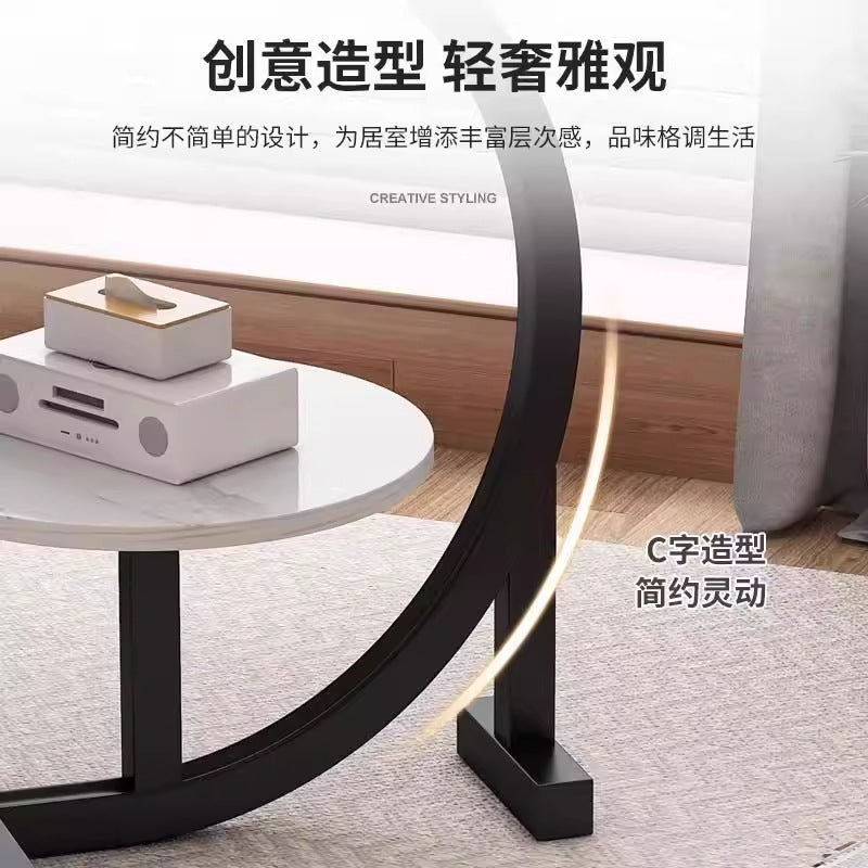 Bedside table movablecasual small round table living room sofa bedroom bedside small coffee table for home mini bedside table