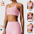 New backless criss-cross workout tank top - professional yoga top with built-in bra pads - stylish slim-fit yoga tank
