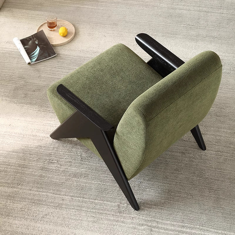 Richard chair - single seater sofa chair, french retro style, solid wood, small apartment living room, designer leisure chair