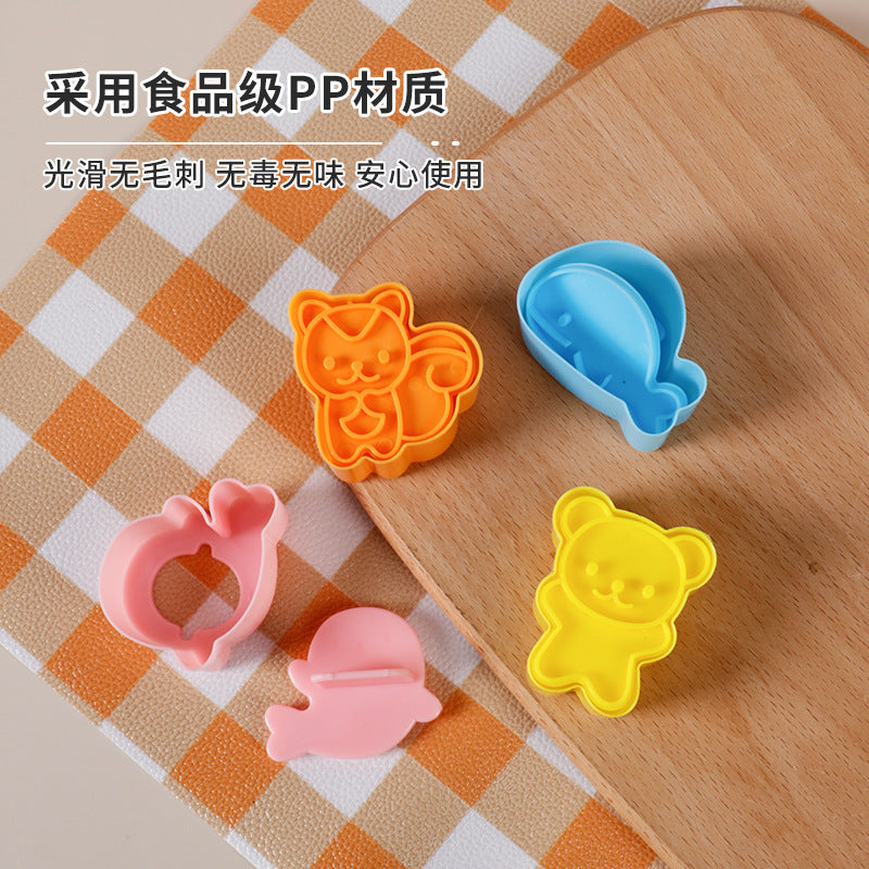 hot selling cute animal cookie cutter set - dolphin, bear, mini sandwich baking mold wholesale
