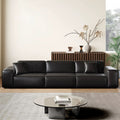 Shi zeng feitian big black cow telescopic dual-purpose variable bedside layer cowhide living room tofu block color electric functional sofa