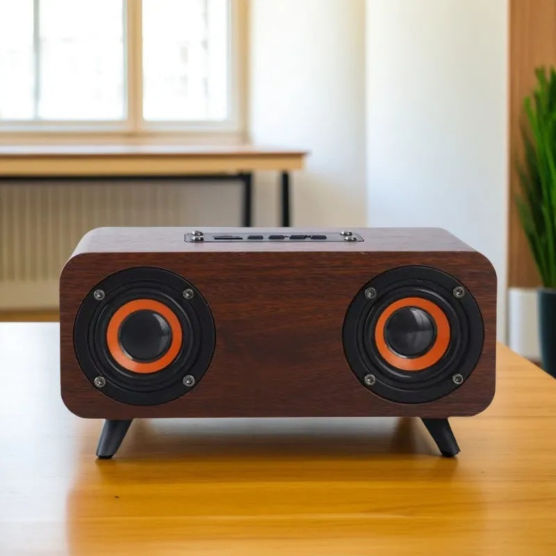 Retro bluetooth speaker, high-fidelity home audio system, bedside bluetooth speaker with stylish design, subwoofer ft4007