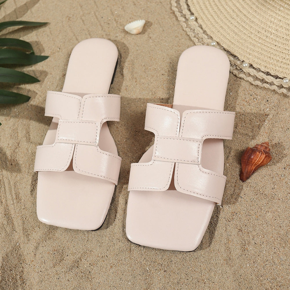 export plus size women's summer new flat sandals - versatile, non-slip, soft sole beach slides
