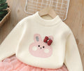 Girlsweaterthickenedall-in-one velvet with tutu skirttwo-piece set for baby girls round neck bottom shirtsuit