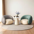 Modern minimalist single sofa and coffee table set - ideal for beauty salons, casual reception areas, office waiting rooms, sales centers, and negotiation spaces