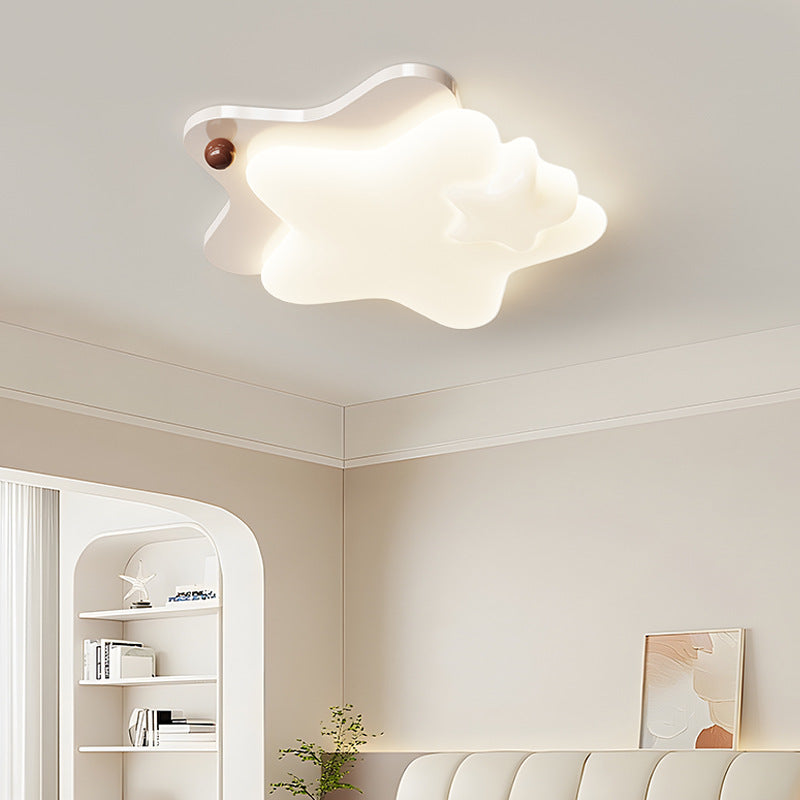 Log cream wind bedroom ceiling light simple modern new walnut pattern creative master bedroom eye protection room lighting