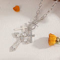 Gothic cross necklace wholesale - european and american cross-border fashion pendant, sweet & cool diamond-studded ins style metal necklace for women