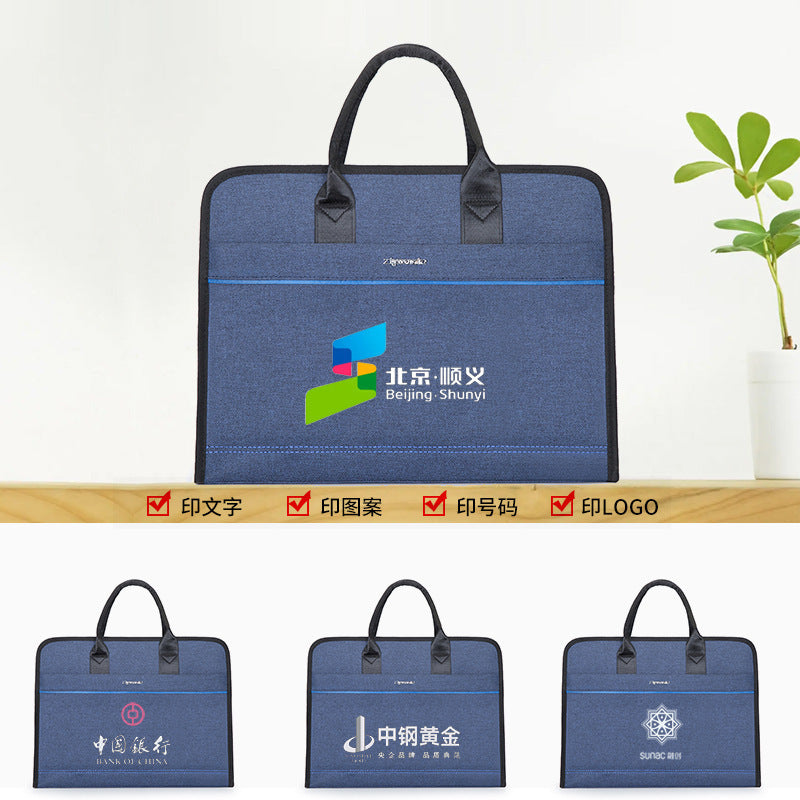 Self-Youxin Men's Briefcase Business Tote Bag Document Bag with Water Cup Thickened Conference Bag Briefcase 840