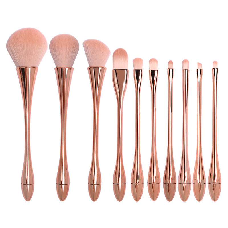 Sujilian xiaomanyao 10-piece set of complete makeup brushes, novice beauty tools, loose powder, blush brush, eye shadow makeup brush