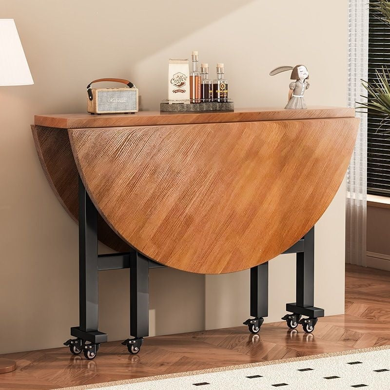 Folding table - round, compact, multi-functional, extra-thick, portable round table - living room folding dining table