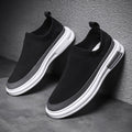 New summer flyknit mesh men's shoes - breathable slip-on casual sneakers, versatile dad shoes, trendy style