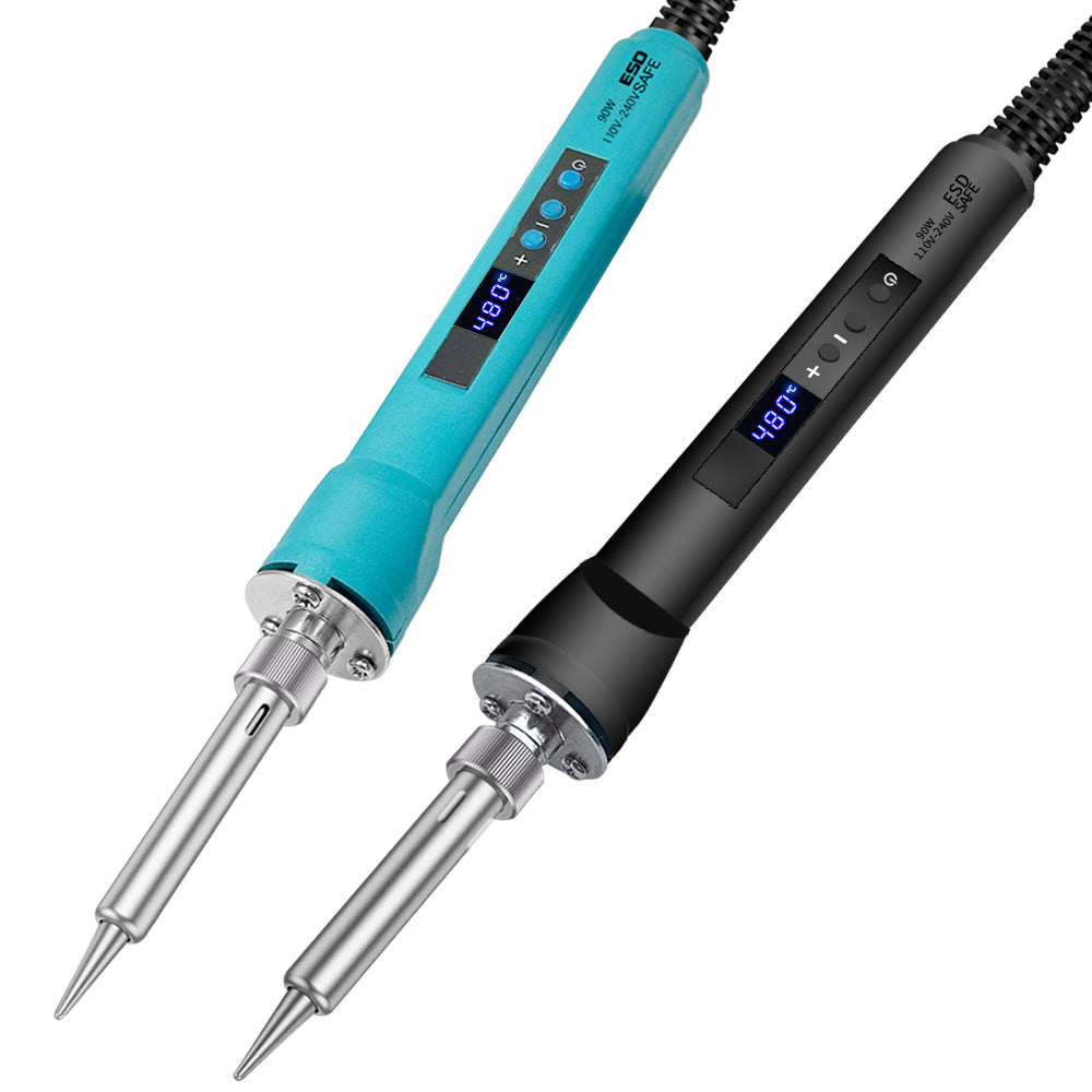 Cross-border new product 90W internal heating type digital display temperature regulation constant temperature electric soldering iron set electric loiron welding pen household maintenance