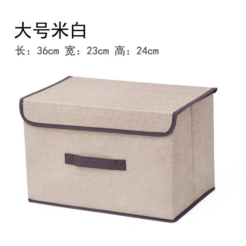 Fabric Flip Storage Box Student Dormitory Folding Clothes Toys Underwear Bras Socks Box Finishing Box