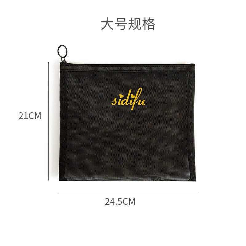 New cosmetic bag, simple cosmetic storage bag, multi-functional mesh large-capacity travel bag, large, medium and small three-piece set