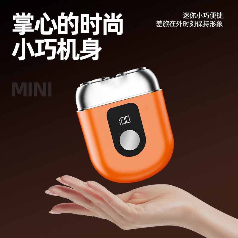 New zinc alloy dual-head electric shaver with digital display, magnetic blade head, men's electric razor, quick charge, home beard trimmer