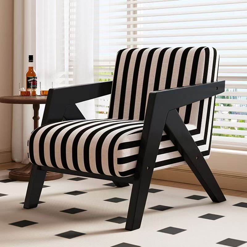Richard nordic solid wood single sofa chair living room french cafe hotel retrob&b balcony lazy chair
