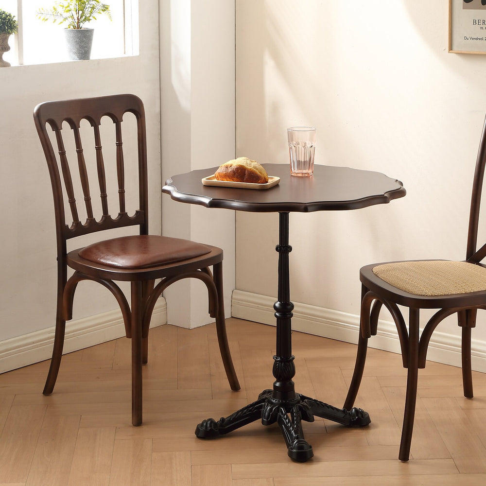 Vintage coffee shop table and chair set - american mid-century style dining chairs, restaurant chairs, coffee shop tables and chairs, complete pub table set