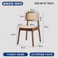 Casual modern rubber wood high bar stool wabi-sabi style rattan bar chair for home island chair other cloth dining chair