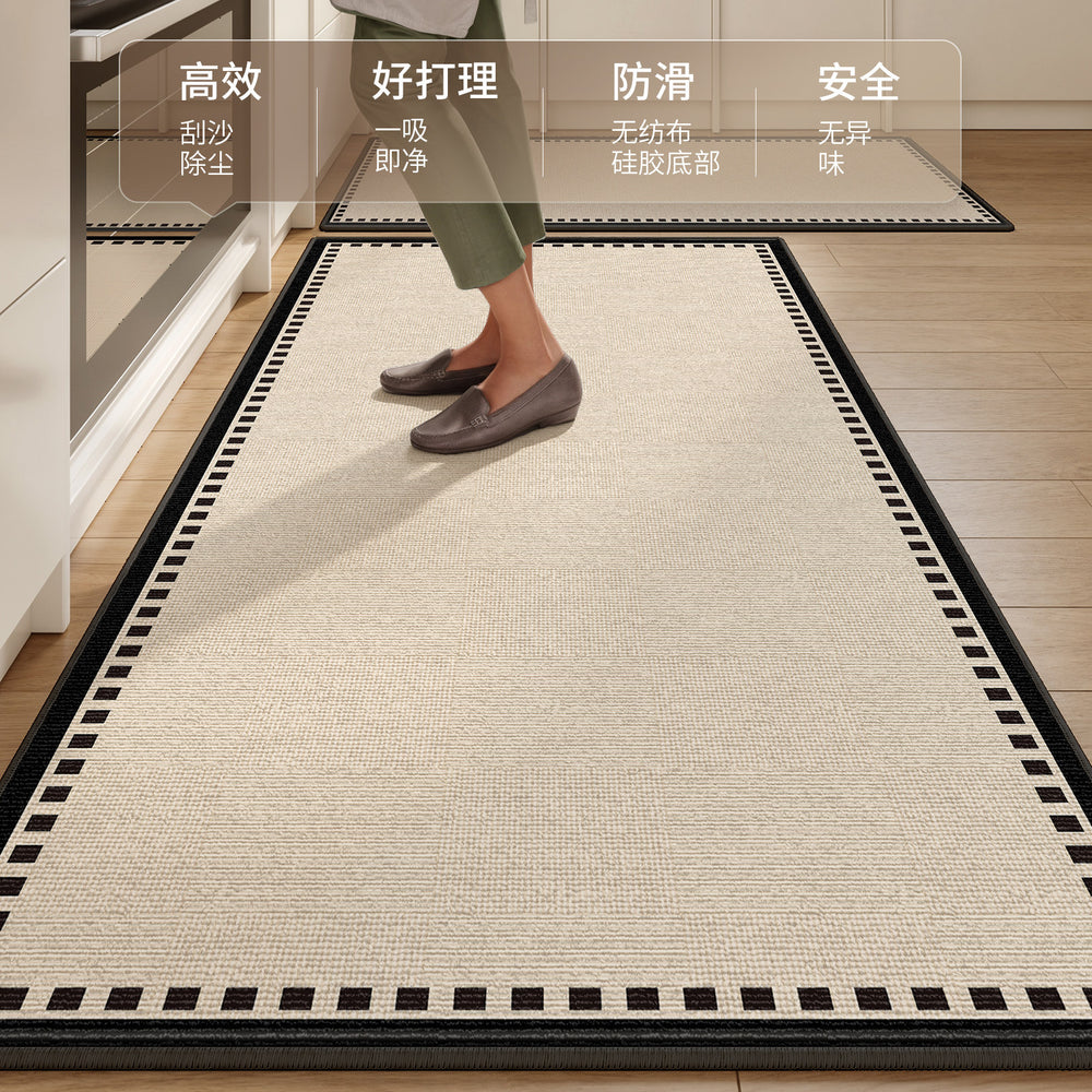 Kitchen floor mat non-slip oil-proof wipeable no-wash accessible luxury waterproof foot mat special stain-resistant thickened for home carpet mat