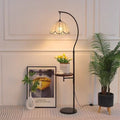 Medieval style floor lamp atmosphere shelf living room sofa decoration bedroom bedside all-in-one table lamp study room new arrival