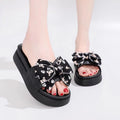 Thick solebows slippers women's summer outwear heightening non-slip flip-flops fashion lady style popular sandals wholesale