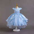 New arrivalin stock wholesale kids dress tail classy princess dress catwalk performance dress female baby dress