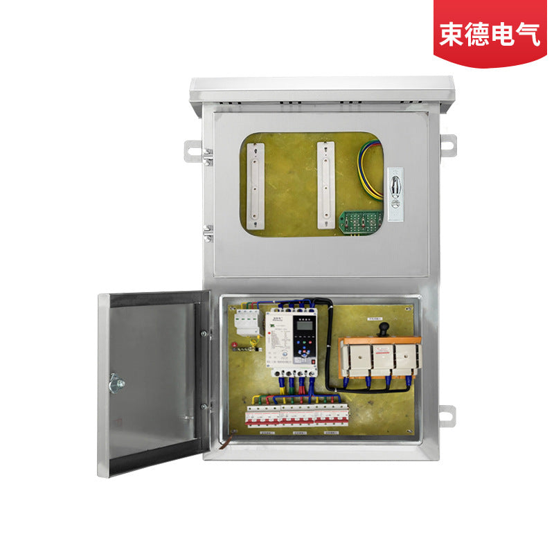 Photovoltaic grid-connected distribution box Stainless steel electrical complete set distribution cabinet Three-phase 380V combiner 30KW 5KW15KW