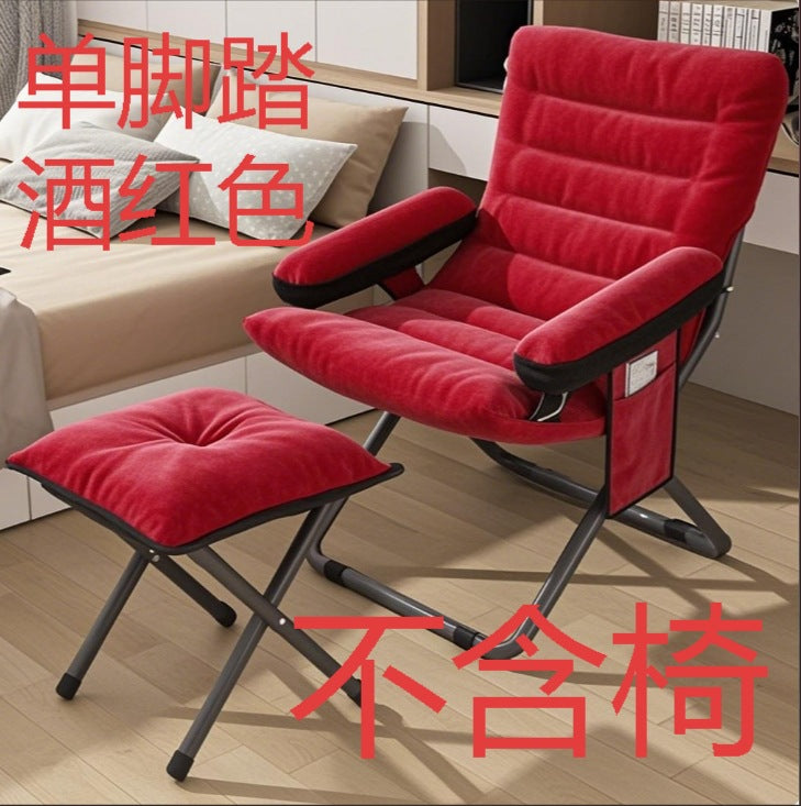 Scandinavian simple lazy sofa fabric iron single lounge chair lunch break accessible luxury reading casual chair bedroom office