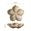 Insstylish five-pointed petal ceramic plate entrance jewelry display tray internet celebrity props storage plate