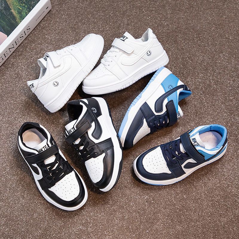 Boys' shoes spring 2025 new girls' sports shoes medium and large children's board shoes low-top aj children's breathable casual shoes