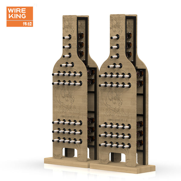 Red wine display rack Supermarket red wine wine display rack Floor-to-ceiling wine display rack Red wine brand promotion shelf
