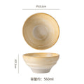 Japanese-style stoneware rice bowl ceramic soup bowl unique creative tableware household dinner bowl retro dessert & salad bowl