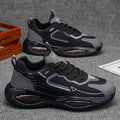 Air cushion men's shoes 2026 spring new sports trendy leather running shoes black warrior waterproof casual student trendy shoes