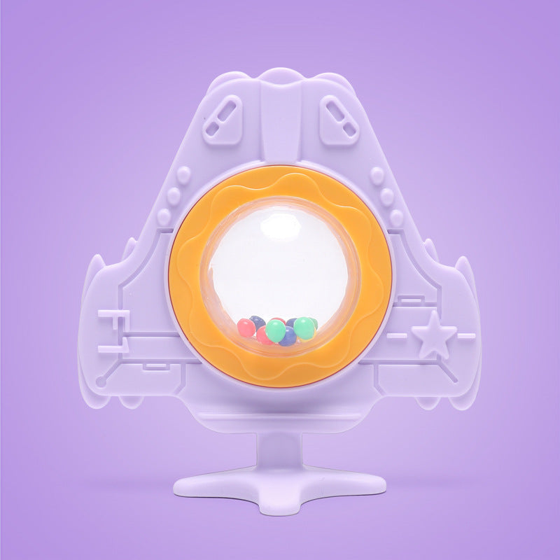 Baby silicone toothpaste manufacturers wholesale aircraft rattle tooth grinder baby educational toys baby tooth grinder soothing