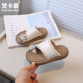 Vancahao ins french rhinestone slippers  summernew arrivalk-stylegirlfashion toe beach sandals