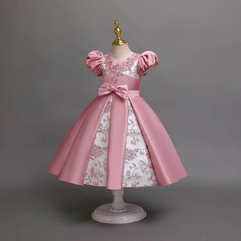 New arrivalin stockchildren's clothing female flower girl dress section cloth pattern princess dress model catwalk dress kids dress