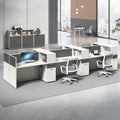 Saint li office desk and chair set - 6-seat office staff desk - accounting computer desk - employee workstation