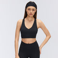 Yoga fitness clothing suit women's high-strength bubble wrap running sports bra naked high waist hip lifting yoga nine-point pants