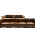 American retro sofa cigar bar living room small apartment straight row genuine leather sofa tofu block sofa module new style
